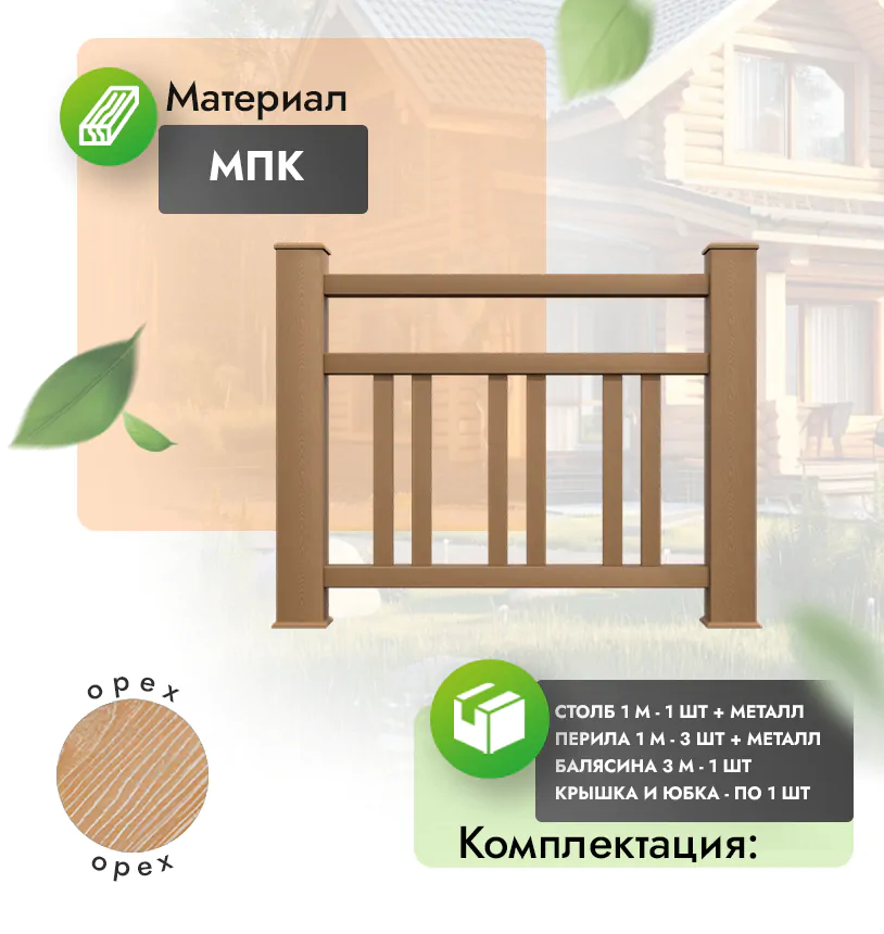 Комплект ограждения Dominio (с металлом) - Антрацит